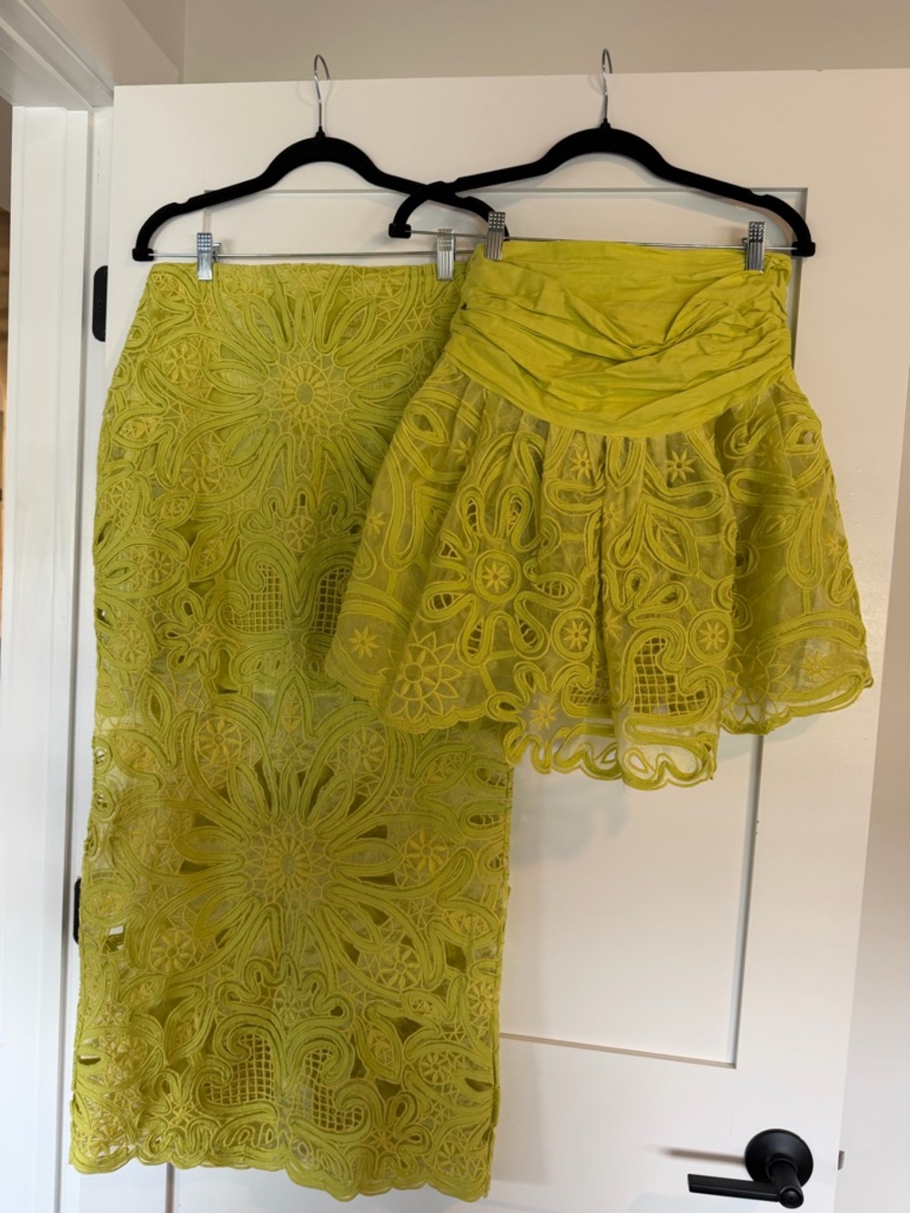 ASOS Lime Green Lace Maxi Skirt Set